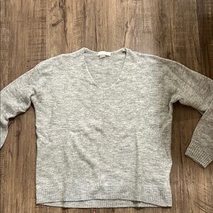 H&M Light Gray V-Neck Sweater